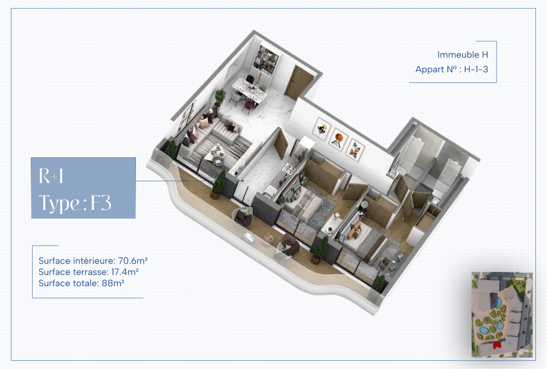 Appart N° _ A-7-3-8